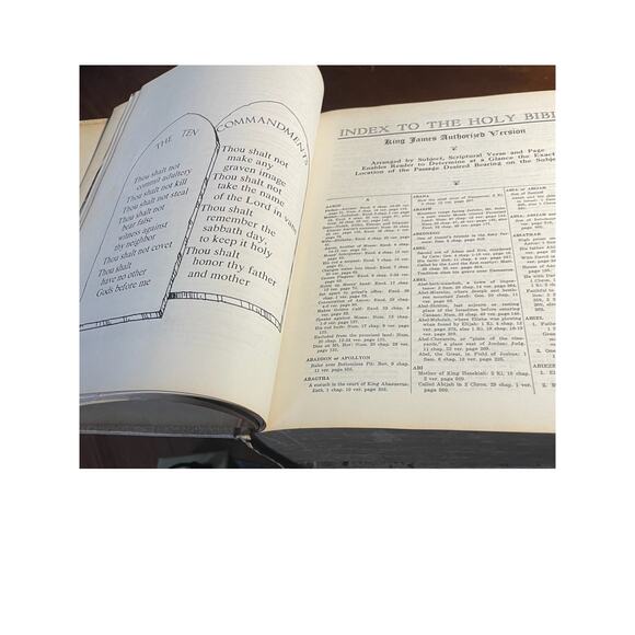 Holy Bible – KJV – 1950s–1970s – Unmarked – Family Edition – GUC - Illustrations - Picture 11 of 15